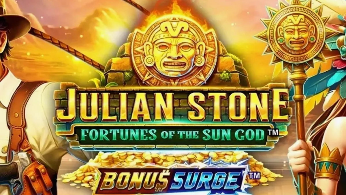 Pemandangan hutan Aztec dalam slot Julian Stone: Fortunes of the Sun God